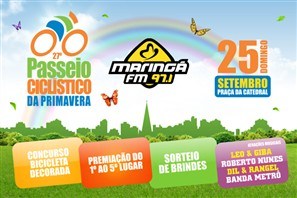 Domingo com passeio ciclístico em Maringá